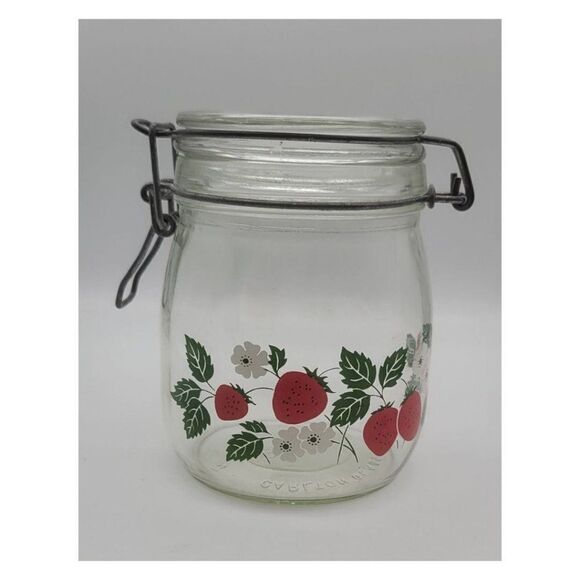 Vintage Carlton Glass Strawberry Jar - Picture 5 of 6